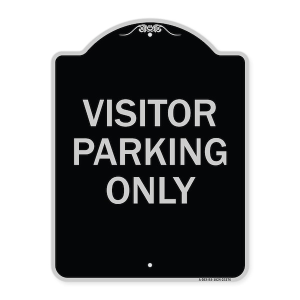 Parking Reserved Visitor Parking Heavy-Gauge Aluminum Architectural Sign, 24" x 18", BS-1824-23376